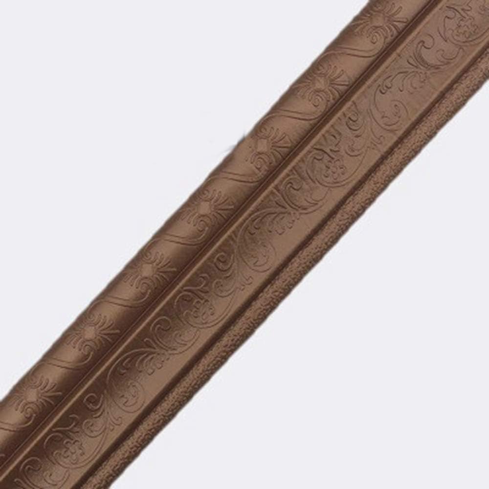 Xinzi Corner Line Stickers Wall Stickers Rustic Tile Waterproof Self Adhesive 3D Living Room Rustic Bathroom Baseboard Borders(undefined,Brown)