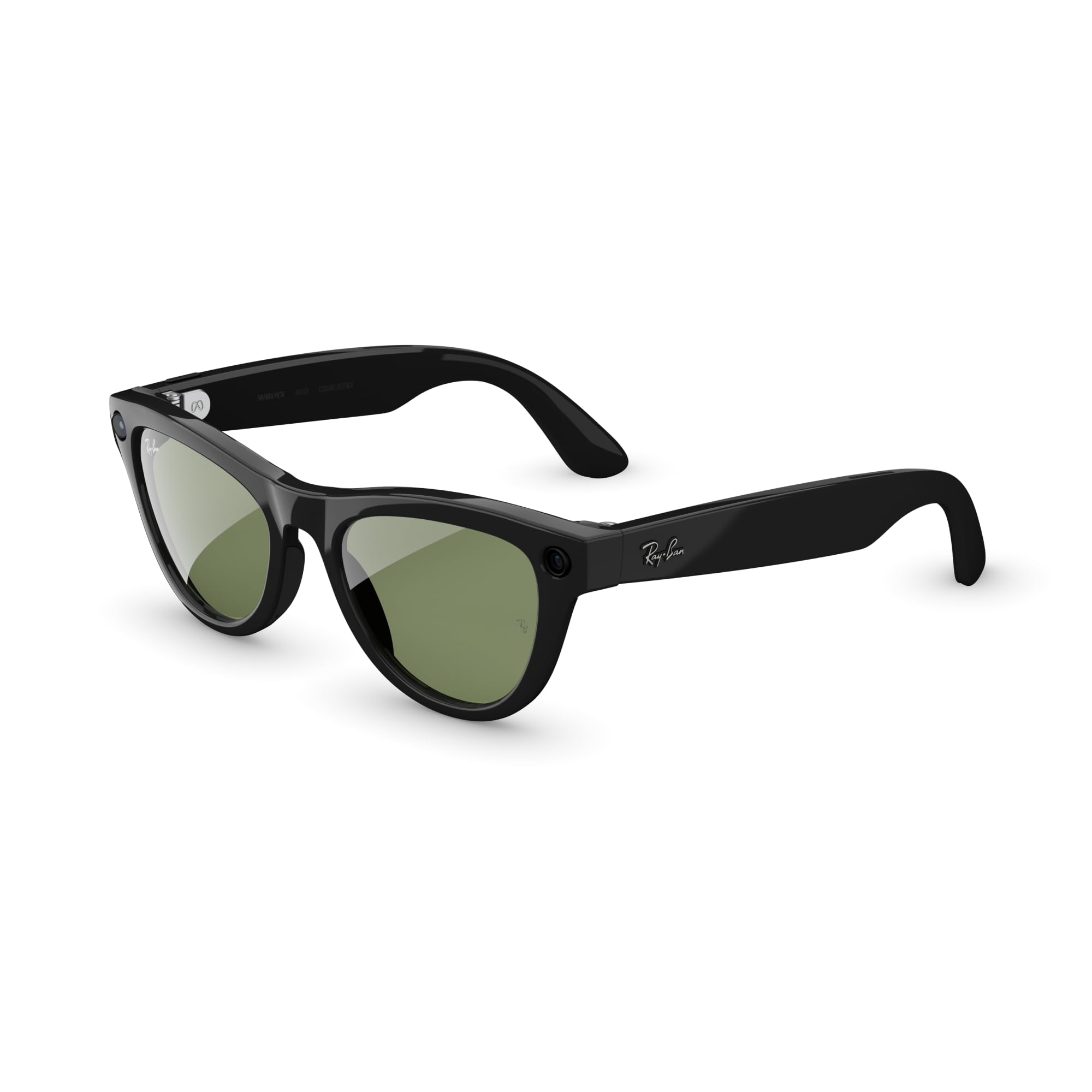 Ray-Ban Meta (Gen 2) Skyler KI-Brille für Herren, Damen — 12 MP Ultra-Weitwinkel-Kamera, 3K Ultra HD Video, Open-Ear Audio, Meta AI — 2X Akkulaufzeit — Glänzend Schwarz / G15 Grüne Gläser