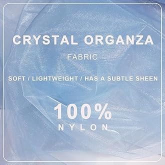 Organza Tulle Fabric Rolls, Crystal Organza 12" by 50 Yards (150 ft) Sheer Nylon Silky Shiny Netting Spool Bolt for DIY Craft Table Runner Wedding Baby Shower Party Decor (Baby Blue)