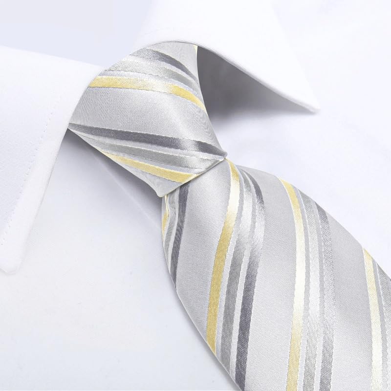 Set de corbata formal para hombres de seda y poliéster miniatura 5