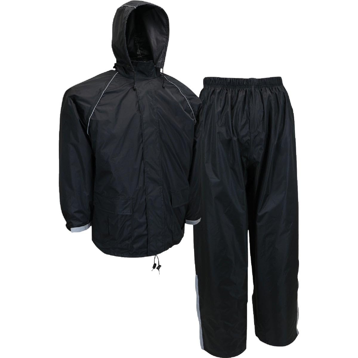 Xxl Blk Nylon Rain suit