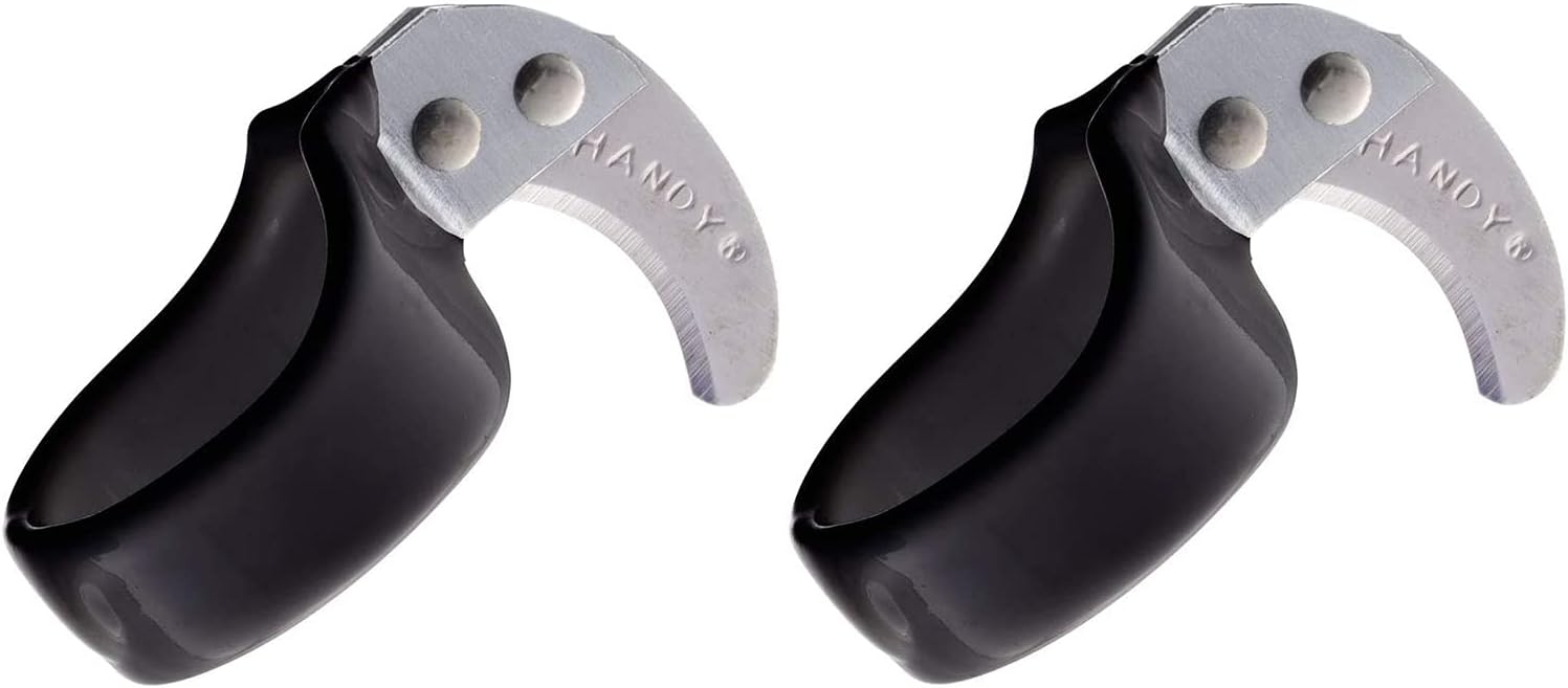 2pk Handy Twine Knife Ring Size 10 Curved Blade Utility Finger Razor String Box Thread Cutter