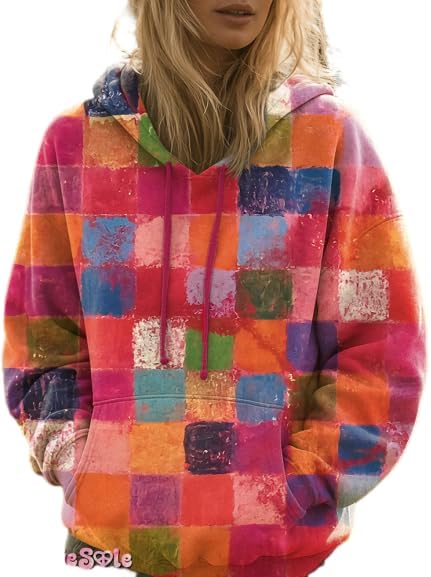 OSCORP Women’s Loose Hoodies with Drawstring and Kangaroo Pocket, Oversized Casual Sweatshirts Featuring Vintage Art Prints