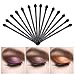 VIUJUH 30 PCS Professional Double-End Eyeshadow Brushes Cosmetic Tool, Disposable Dual Sides Eyeshadow Sponge Brushes Makeup Applicator, 12 CM, Black