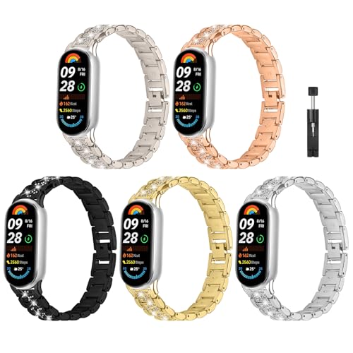 Correa de acero inoxidable para Xiaomi Mi Band 8/9/10 miniatura 2