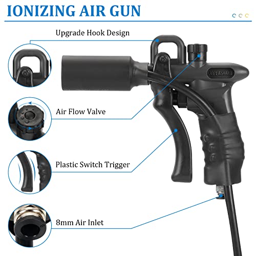 Image of Ionizing Air Gun 7KV Anti Static Gun for Vinyl Records Static Eliminator Used with Air Compressor AntiStatic Gun for Auto Painting+ High Voltage Generator (Two ionizing gun)