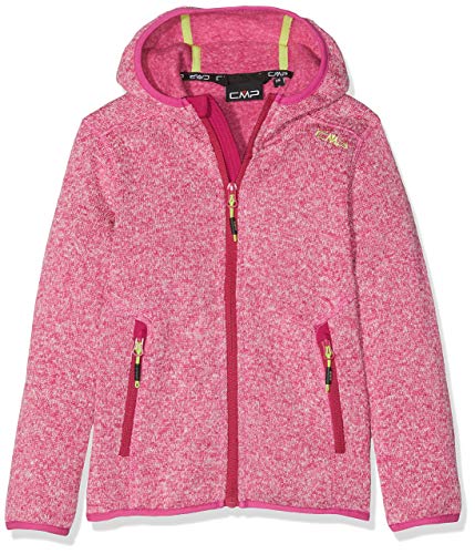 CMP Giacca in Pile Mélange Knit Tech con Cappuccio...