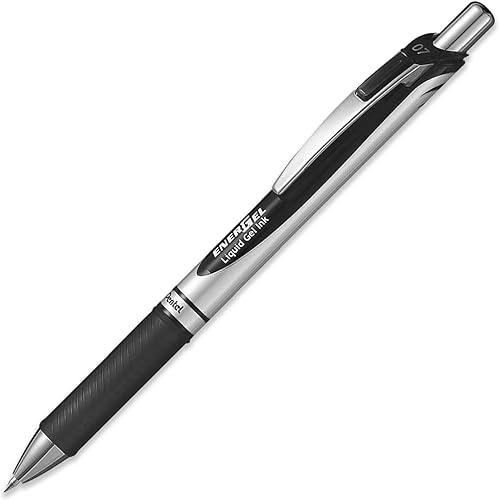 Miniatura 4 de Pentel EnerGel XM BL77 - Bolígrafo retráctil de tinta de gel líquido, 0.028 in, 54% reciclado, color negro, paquete de 3