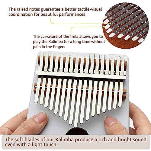 Hearda Kalimba 17 clés Instrument de Musique, Portable Pouce Piano Africain Marimba Kalimba Cadeau Kit avec Accordeur… - Les Beatles, Paul McCartney, John Lennon, RIngo Starr, George Harrison Hearda Kalimba 17 clés Instrument de Musique, Portable Pouce Piano Africain Marimba Kalimba Cadeau Kit avec Accordeur… – Image 3