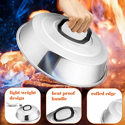Leonyo Dome para Derretir Queso de Acero Inoxidable 12 pulg miniatura 5