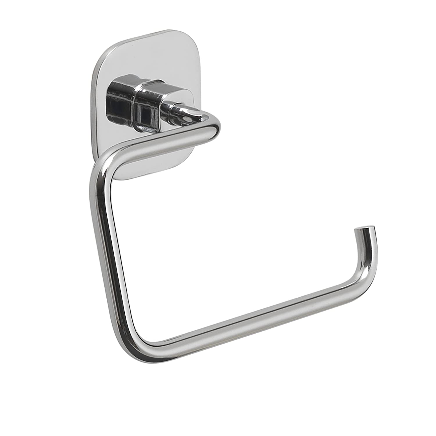 Gedy G-Teide Toilet Roll Holder, Dimensions: 10 x 13.2 x 4.5 cm, Stainless Steel and Cromall Toilet Paper Holder, Chrome Finish, Includes Double-Sided Adhesive and Screws, R&D Design, 2 Year Warranty