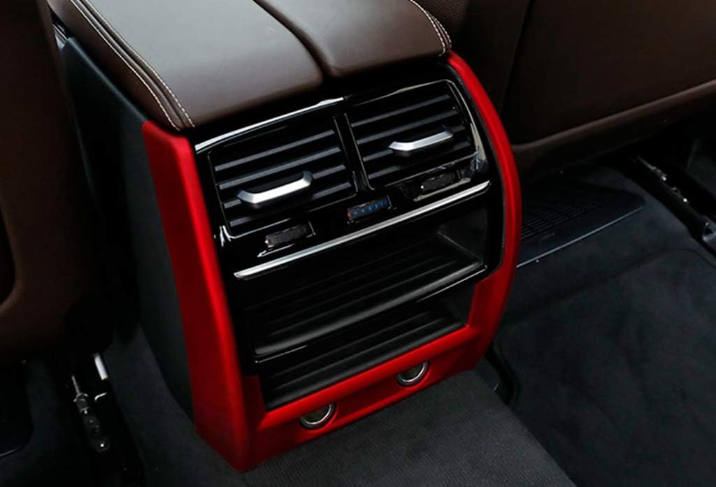New Protecive Rear Air Duct Cover Compatible with BMW 5 Series G30 2017-2020 520i 530i 530e 540i M550i (Outside, Red)