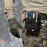 Bolsa de telefone bolsa de cintura cinto ferramentas de telefone suporte para corrida, esportes, caminhadas, viagens, ciclismo para mulheres e homens, Preto, Clássico