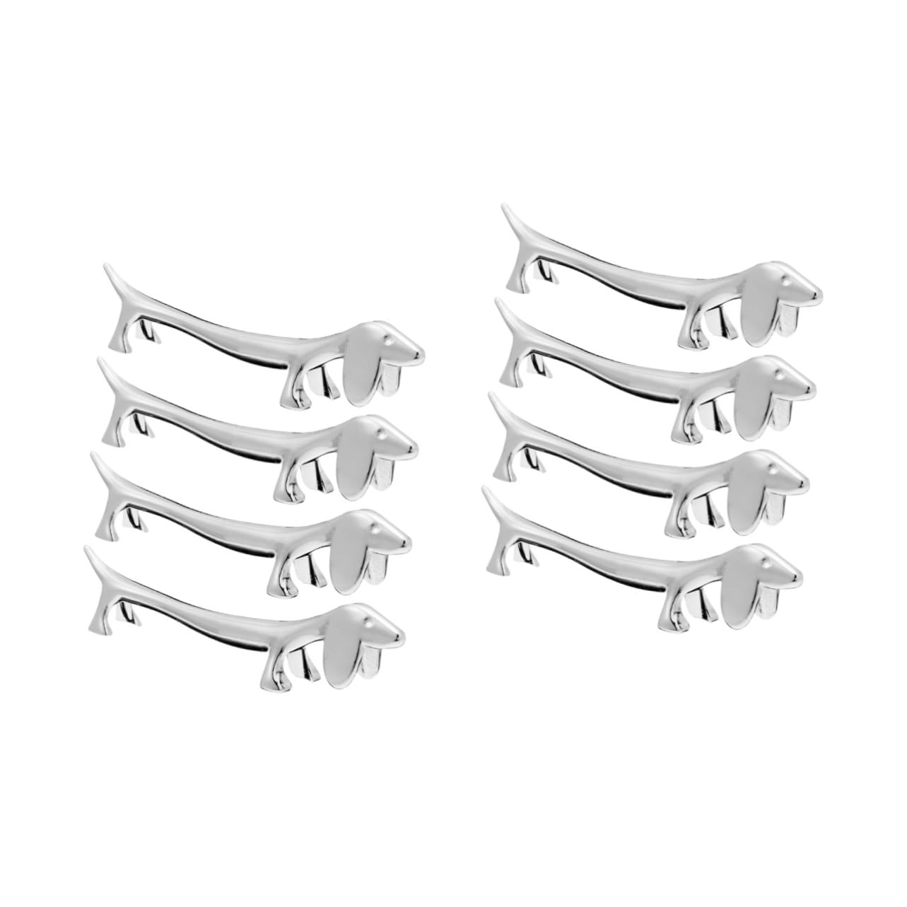 BESTonZON 8 Pcs Cucciolo Bacchette Riposo Mini Spatola Mini Cucchiaio Bassotto Statua Supporto Forchette Cremagliera Bacchette Cuscino Forniture Per La Cena Portaposate In Metallo