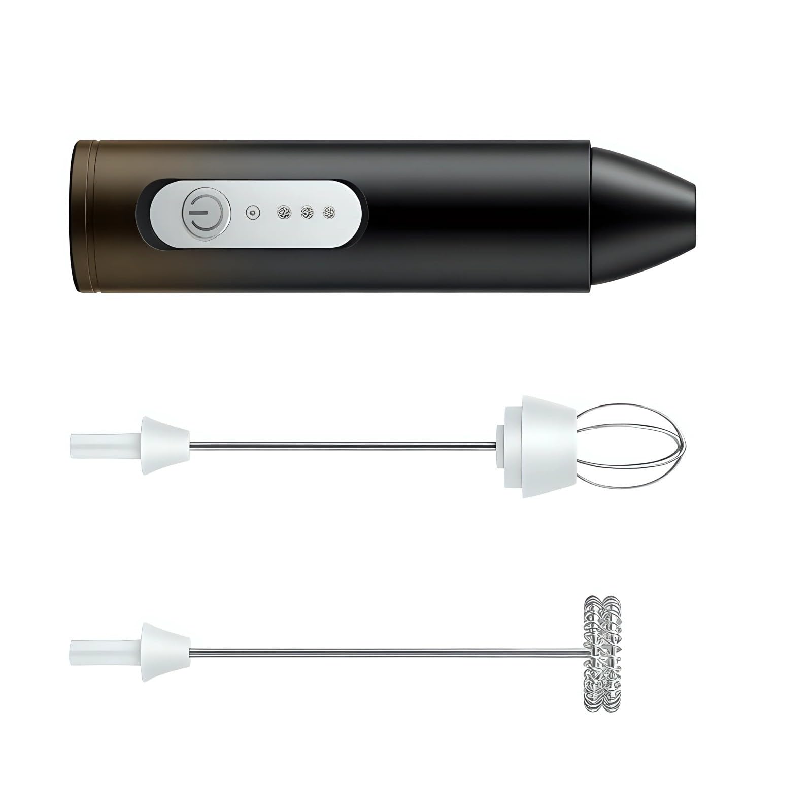 Linvimia Portable Rechargeable Electric Milk Frother Foam Maker Stainless Steel Handheld Foamer Drink Mixer Coffee Frothing Wan Portable Drink Mixer for Coffee