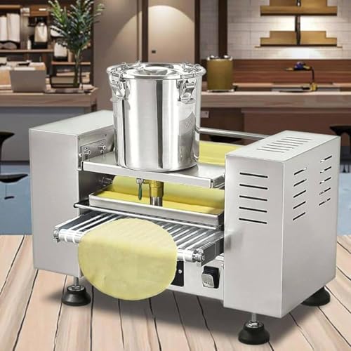Máquina de crepé comercial con velocidad y calefacción ajustables, acero inoxidable para pizza, tortilla y pasteles en capas