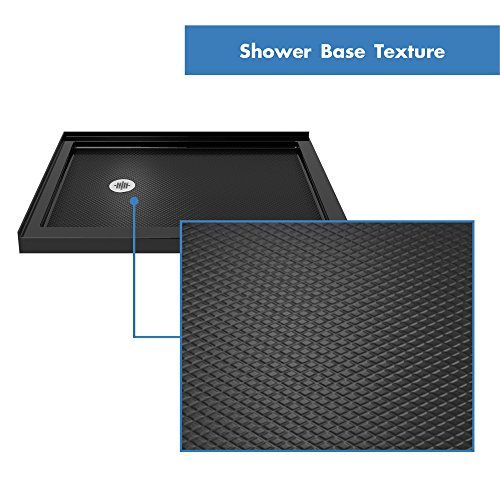 Dreamline Slimline 32 In. D X 32 In. W X 2 3/4 In. H Corner Drain Double Threshold Shower Base In Black, Dlt-1032320-88 #TOP3