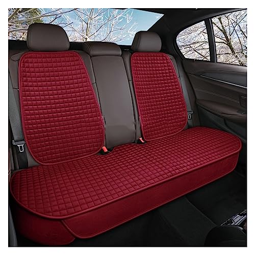 Housse de siège de voiture respirante en peluche rouge anti-glisse arrière