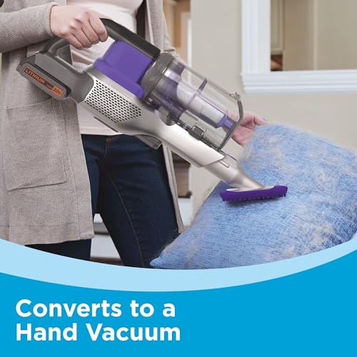 BLACK+DECKER Pet Hair Vacuum, Cordless Vacuum Cleaner Pet Hair, Up to 55 Minutes of Runtime, Interchangeable Floorhead, Maximum Suction, Multi-Surface, Light Weight, Powerseries Extreme (BSV2020P) - image 8