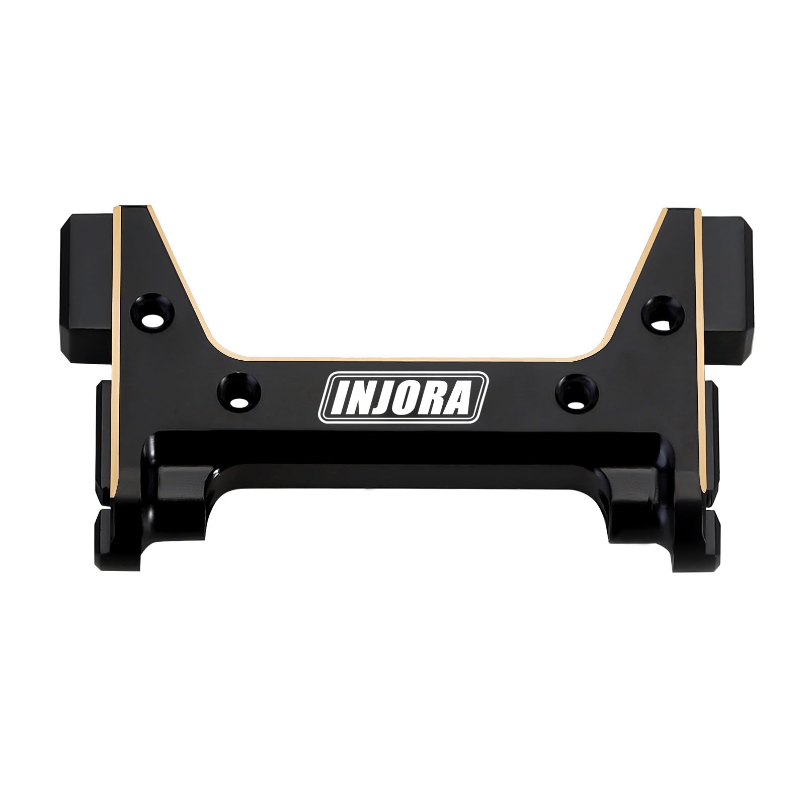 INJORA Front Bumper Mount - 7g Black Coating Brass Mount for 1/18 RC Crawler TRX4M Defender Bronco Upgrade