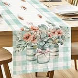【Chemin de table été champetre】le chemin de table en toile de jute est une décoration printemps été pour la maison, qui insufflera une vigueur supplémentaire à votre table simple ! Avec son beau design aux couleurs vives et attrayantes, notre chemin de table embellira n'importe quelle pièce et ajoutera juste la bonne touche de glamour !