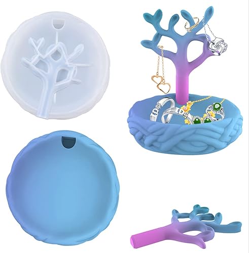 Miniatura 9 de Rolin Roly Jabonera de silicona moldes de hoja de almacenamiento de molde de bandeja de joyería epoxi moldes de resina placa de fundición molde para