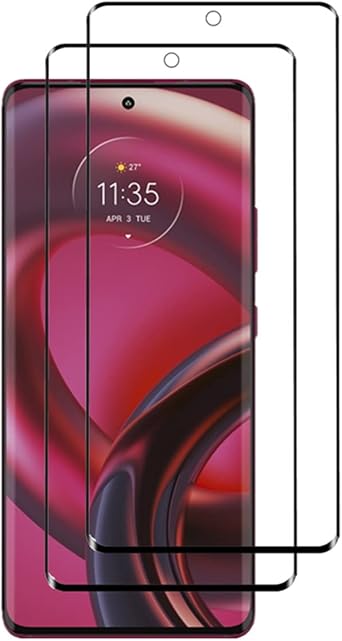 for Motorola edge 30 fusion 2022 Screen Protector, [2 PACK] 3D Curved HD Tempered Glass for MOTO EDGE 30 FUSION 6.6"