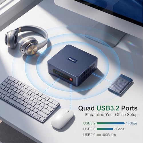Image of Beelink SER3 Mini PC, AMD Ryzen 3 3200U (Turbo 3.5GHz), 8GB DDR4 480GB NVMe SSD Desktop Computer 4K Dual HDMI / 4xUSB 3.2 /WiFi5 BT5.0 for Home, Office, School
