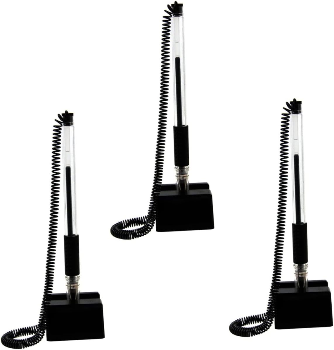MAGICLULU 3pcs Signing Pen Countertop Pen with Chain Black