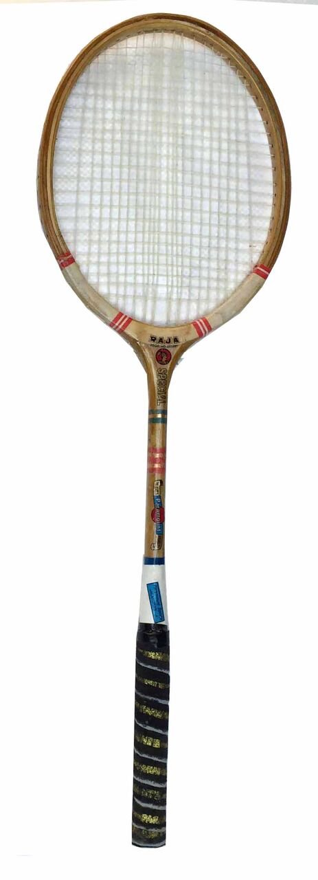 Ball Badminton Wooden Racket Raja Special