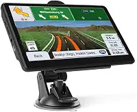 Navegação GPS para caminhonete, trailer, tela sensível ao toque de 7 polegadas, motoristas comerciais GPS de caminhão, atualizações gratuitas de mapas, aviso de velocidade,