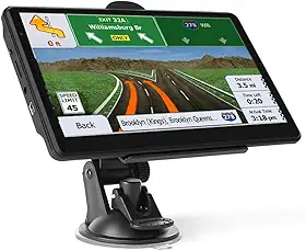 Navegação GPS para caminhonete, trailer, tela sensível ao toque de 7 polegadas, motoristas comerciais GPS de caminhão, atualizações gratuitas de mapas, aviso de velocidade,