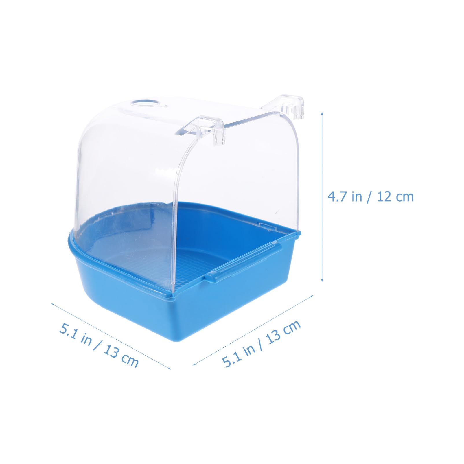 Angoily 3pezzi Vasca da Bagno per Uccelli con Finestra per Riempimento e Design Innovativo per Pappagalli e Uccelli Piccoli Blu Materiale Sicuro e Resistente