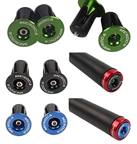 Image of 1 Pair Aluminum Bike Handlebar End Plugs, Expanding Locking Bar End Caps for Road Bike Mountain Bike MTB BMX Fixie, Bar End for Handlebar Grip (Black)