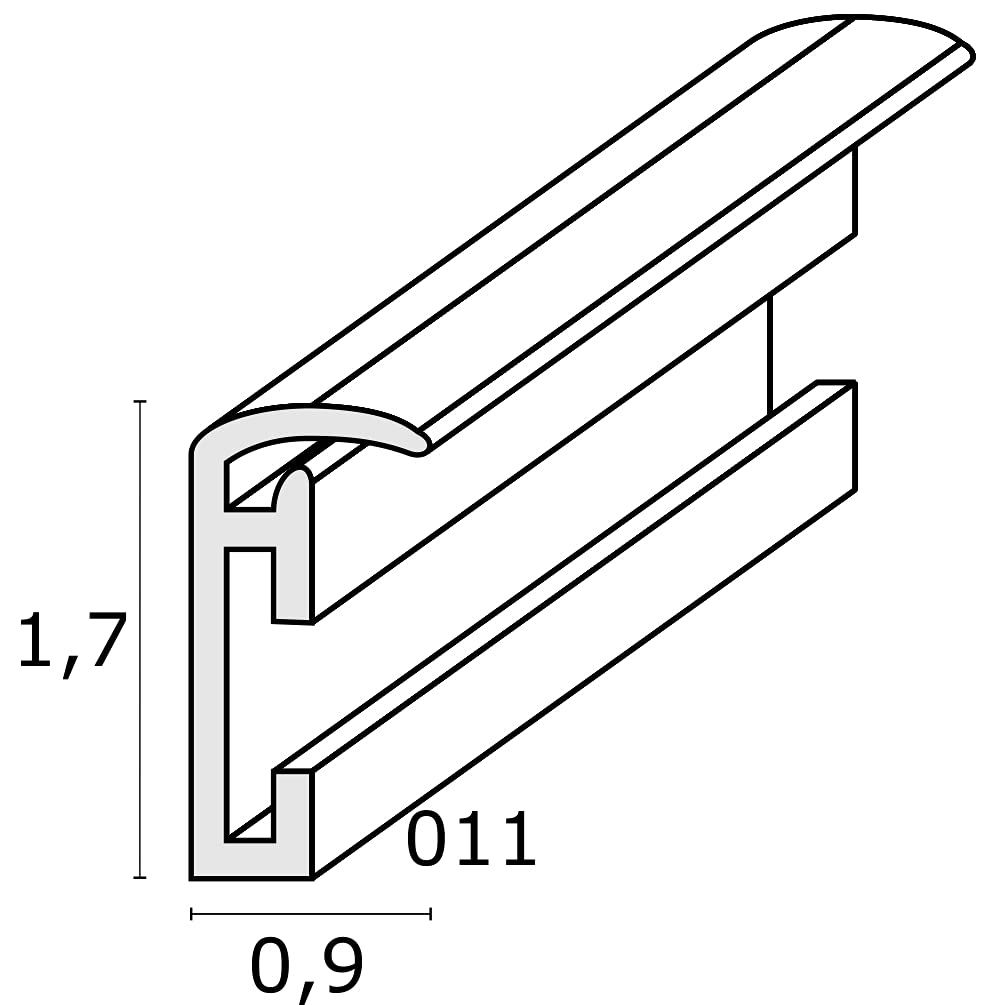 Deknudt ramka S011D1-50.0X75.0 tworzywo sztuczne, matowe srebro