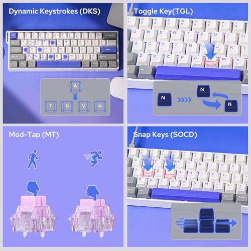 EPOMAKER EPOMAKER AULA WIN60 HE MAX 60% 有線磁気キーボード の商品画像 2