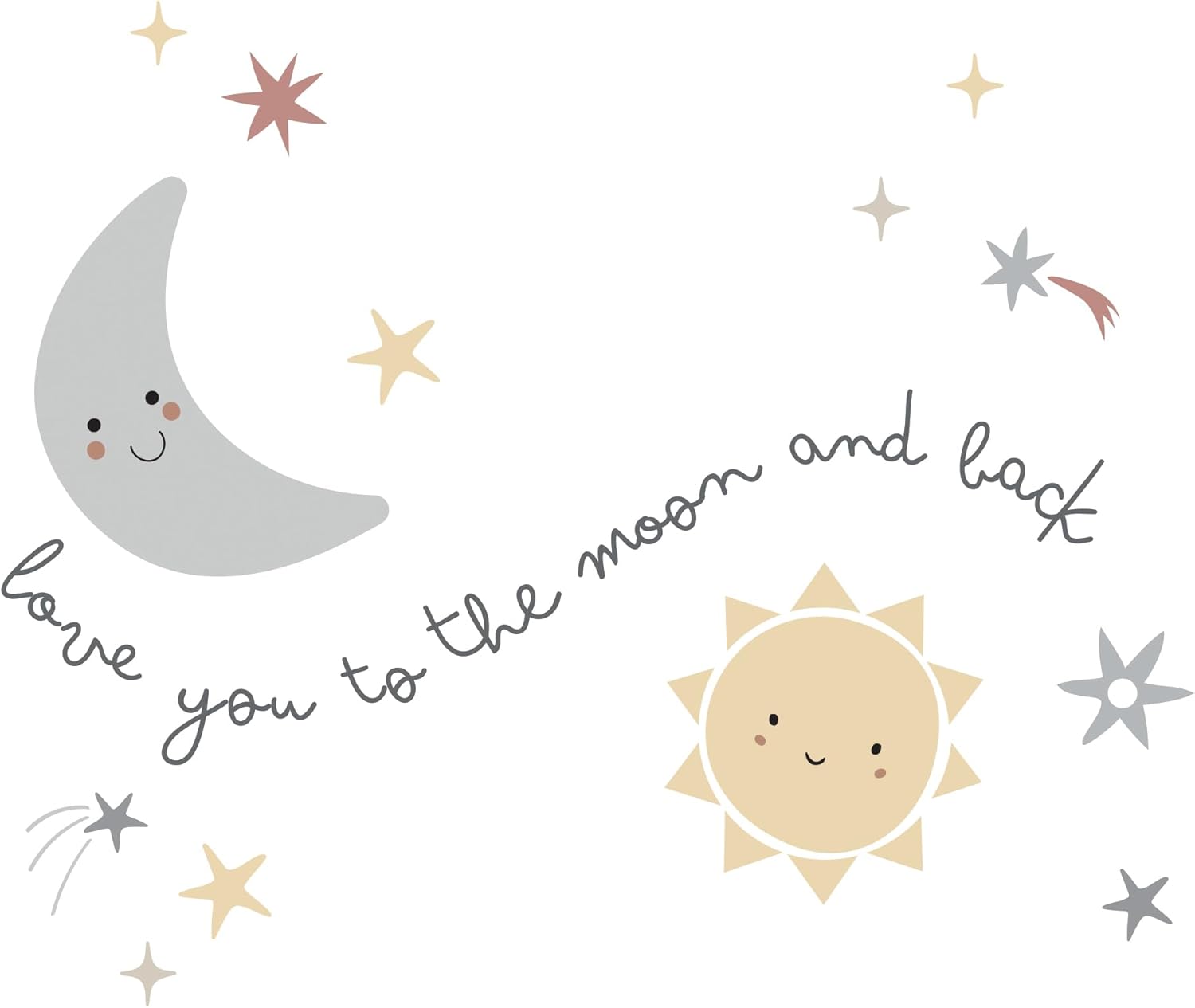 Bedtime Originals Moon & Stars Nursery Wall Decals
