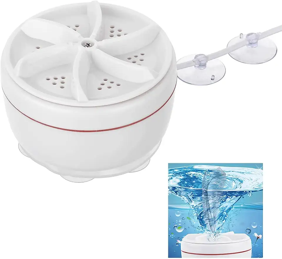 Mini Maquina Lava Roupas Lavadoura USB Panos no Balde Portatil Rotativo