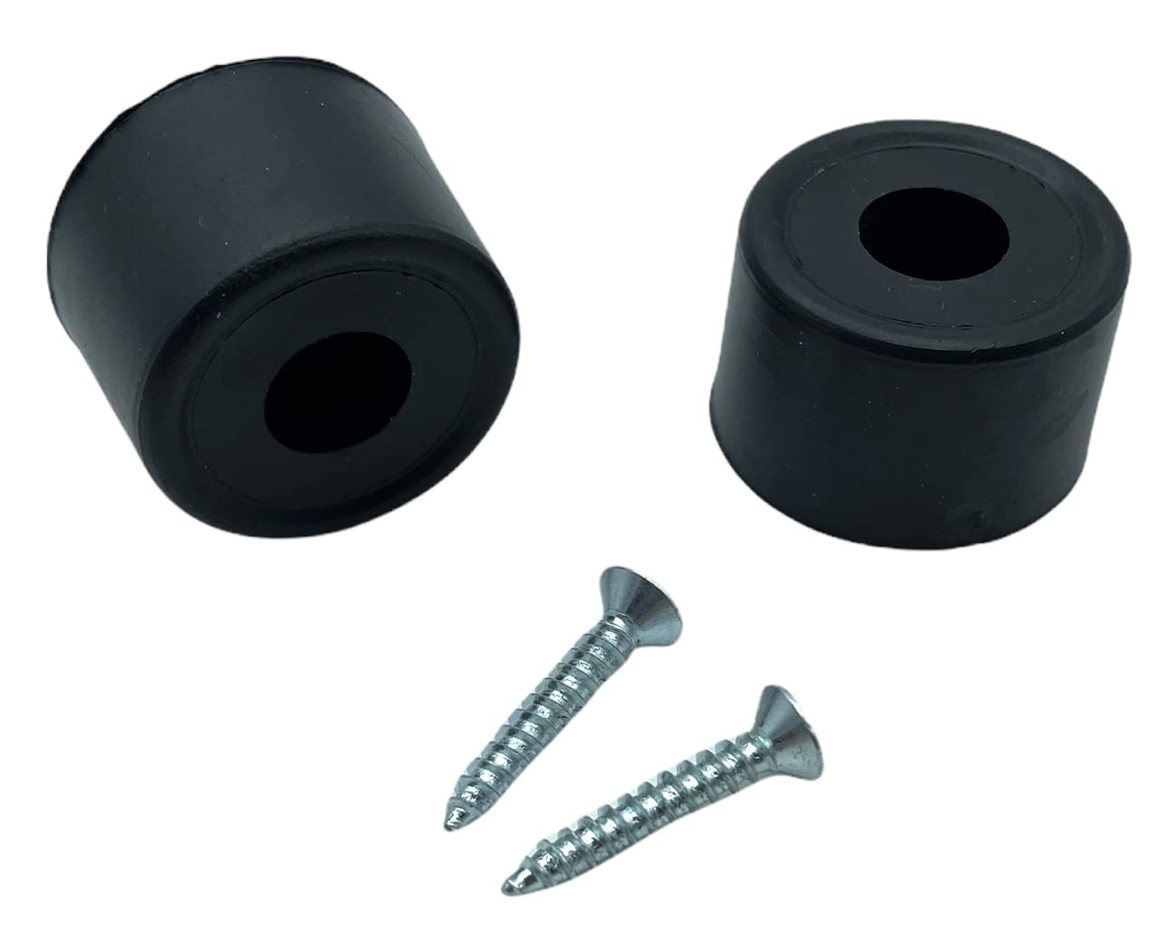 6 Fermaporta In Gomma Diompirux - Tondi, Con Viti | Antiscivolo Per Pavimenti Interni/Esterni - Foto 2