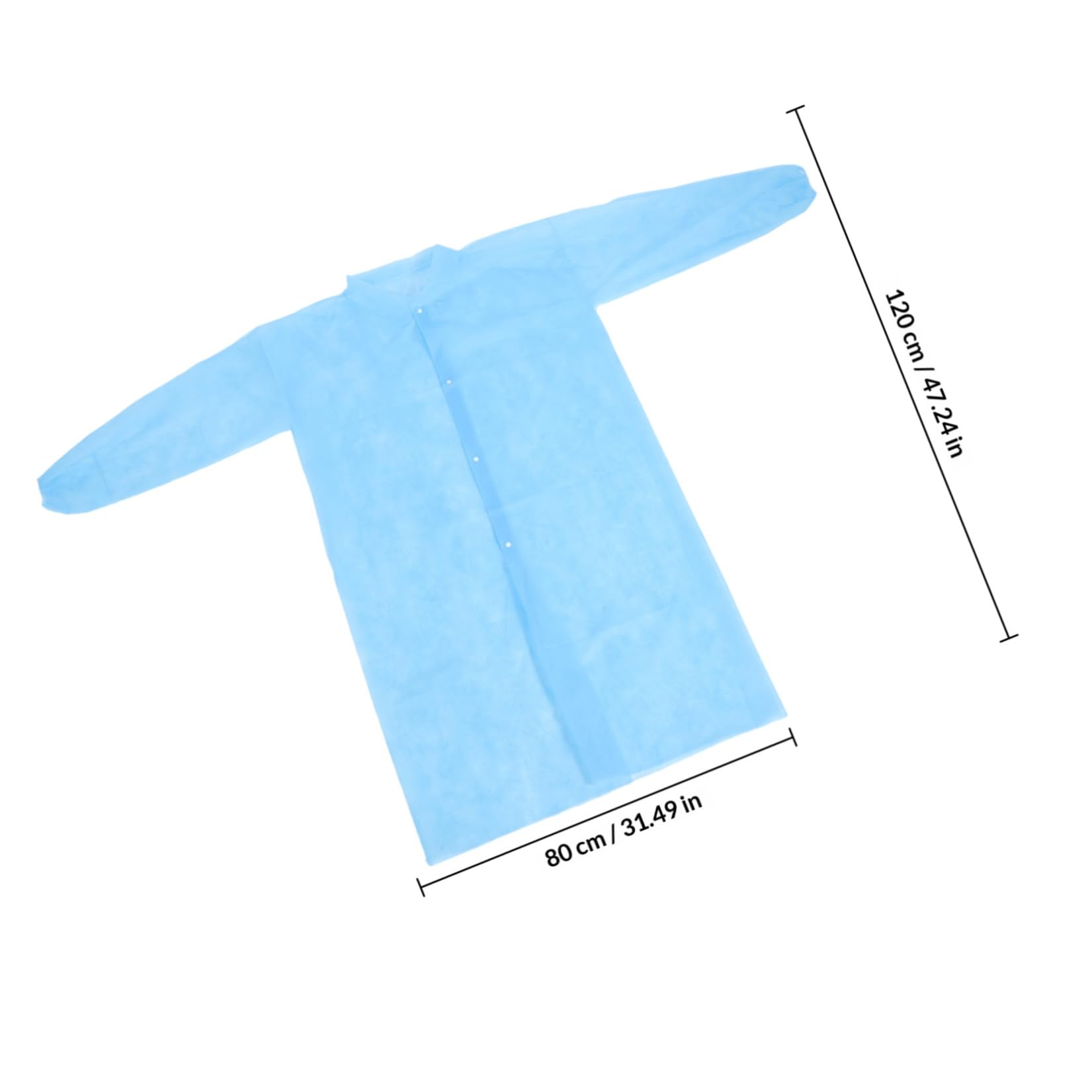 10 Camici Monouso per Adulti Non Tessuto Bottoni, Tute Protettive da Laboratorio Unisex 3xl, Grembiuli Usa e Getta Leggeri e Traspiranti per Ambienti di Lavoro Controllati