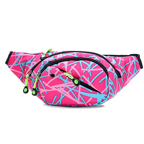 ZOORON Fanny Pack for Women,Waist Bag Pack with Adjustable Strap,Running Hiking Cycling Traveling Workout Casual Hip Bum Bag (pink)