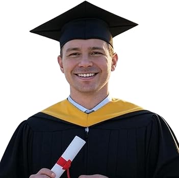 Amazon.com: Cappe Diem Master of Science Graduate Hood – Golden Yellow