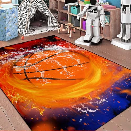 Kids Sports Balls Mat - Balls Rug for Boys Kids Room Sports Carpet Rugs, 2'×3'