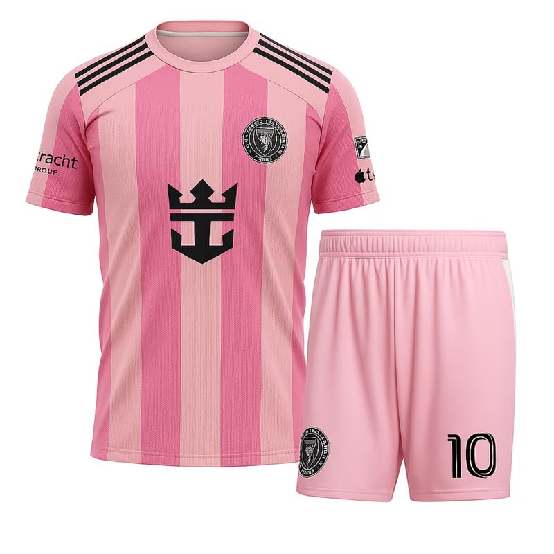 RJMMessi 10 Football Jersey Tshirt 2024 with Printed Shorts for (Men,Kids & Boys)