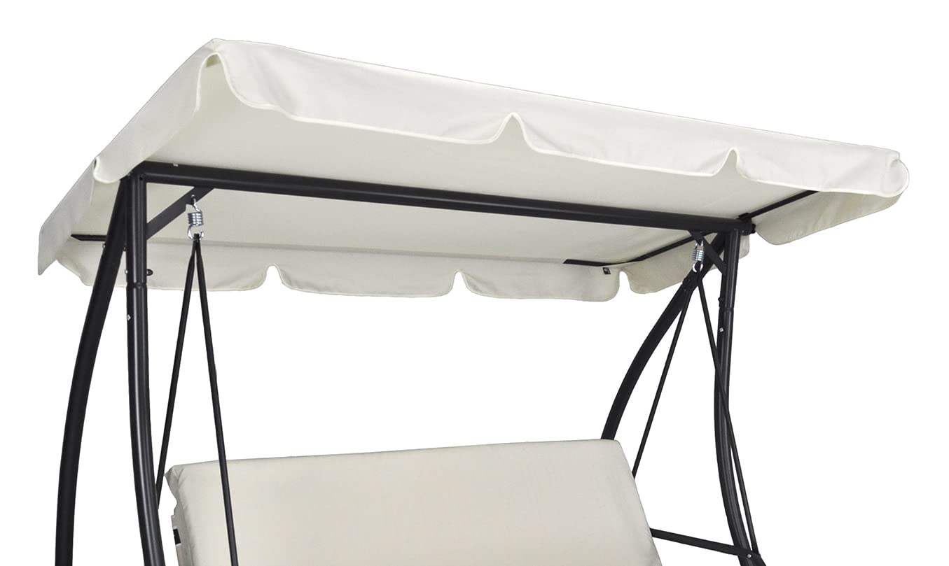 Dondolo da giardino 3 posti trasformabile in letto mod. Cayman