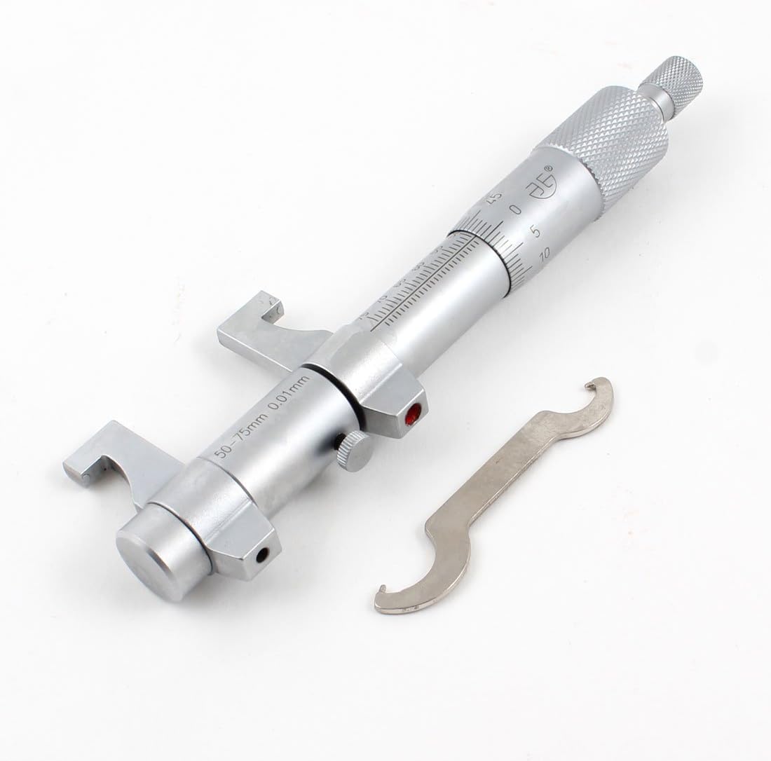 50-75mm 0.01 Calipers Graduation Gray Internal Micrometer + 60mm Digital Calipers Calibration Spanner