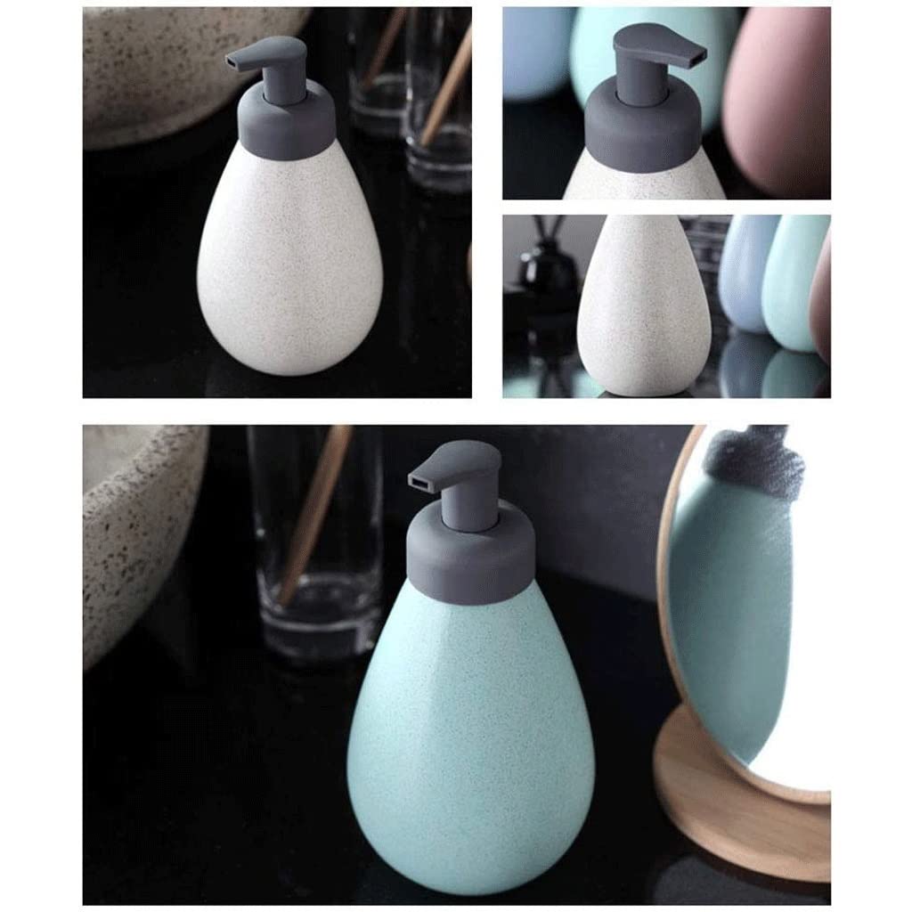NEBE Dispenser Sapone Bagno Dispenser Sapone Cucina Distributore di Sapone da Cucina Dispenser in Ceramica Sanitizer Dispenser Refillable Soap Bottle (23,6 Once) Dosatore Detersivo Lavatrice(E)