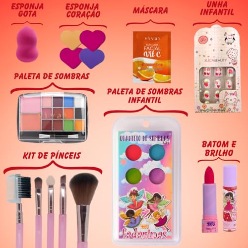 Maleta de Maquiagem Infantil Make Completa Para Criança Kit