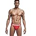 JOCKMAIL Mens Brief Underwear Men's Sexy Briefs Breathable Comfortable Mesh Underwear for Men (US, Alpha, Medium, Regular, Regular, Red)