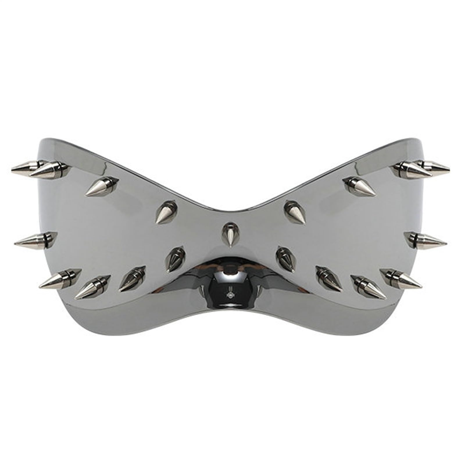 Punk Rocker Large Shield Spike Fashion Novelty Club Sunglasses Women Men Metal Futuristic Wild Rock Bar Sunglasses F27